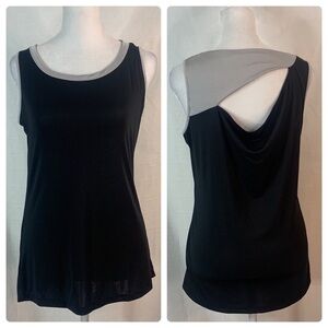 The Limited Black Tank Top with Open Back Cut Out- EUC